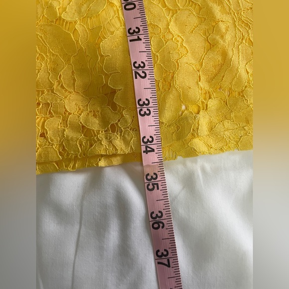 New York & Company: Yellow Lace Summer Dress - Picture 4 of 14